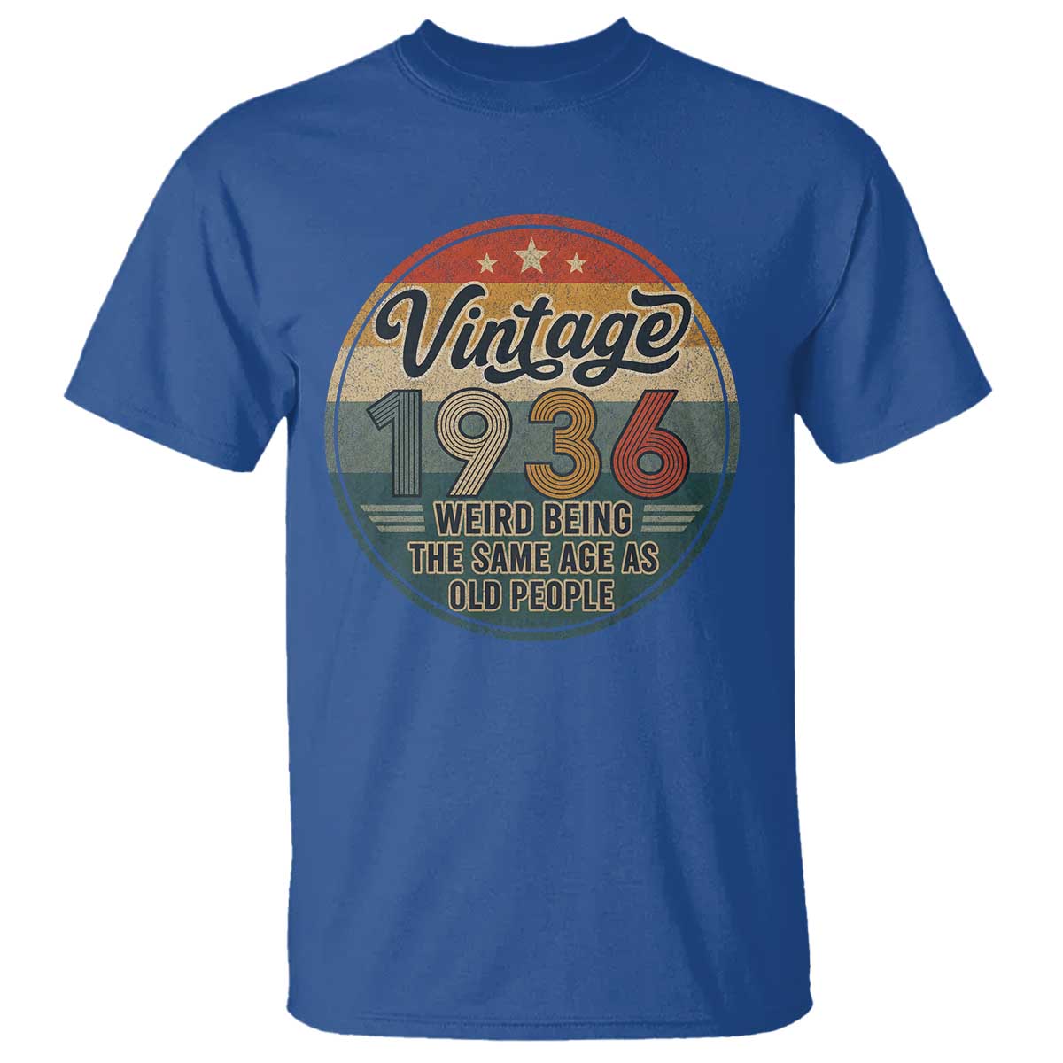 Vintage 1936 90th Birthday T Shirt 90 Year Old Gift Weird Being the Same Age as Old People