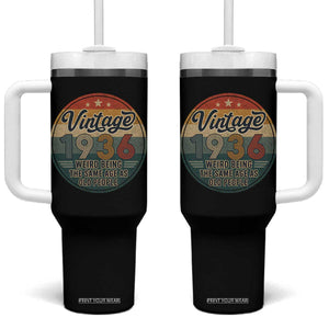 Vintage 1936 90th Birthday Tumbler With Handle 90 Year Old Gift Weird Being the Same Age as Old People