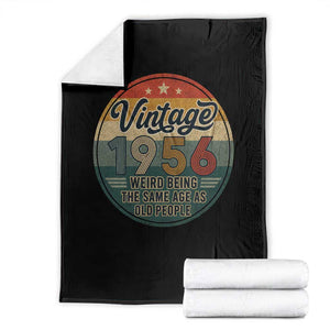 Vintage 1956 70th Birthday Throw Blanket 70 Year Old Gift Weird Being the Same Age as Old People