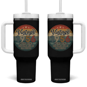 Vintage 1956 70th Birthday Tumbler With Handle 70 Year Old Gift Weird Being the Same Age as Old People