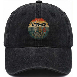 Vintage 1956 70th Birthday Washed Cotton Baseball Cap 70 Year Old Gift Weird Being the Same Age as Old People