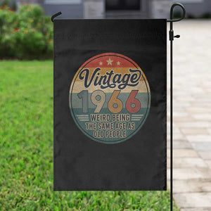 Vintage 1966 60th Birthday Garden Flag 60 Year Old Gift Weird Being the Same Age as Old People
