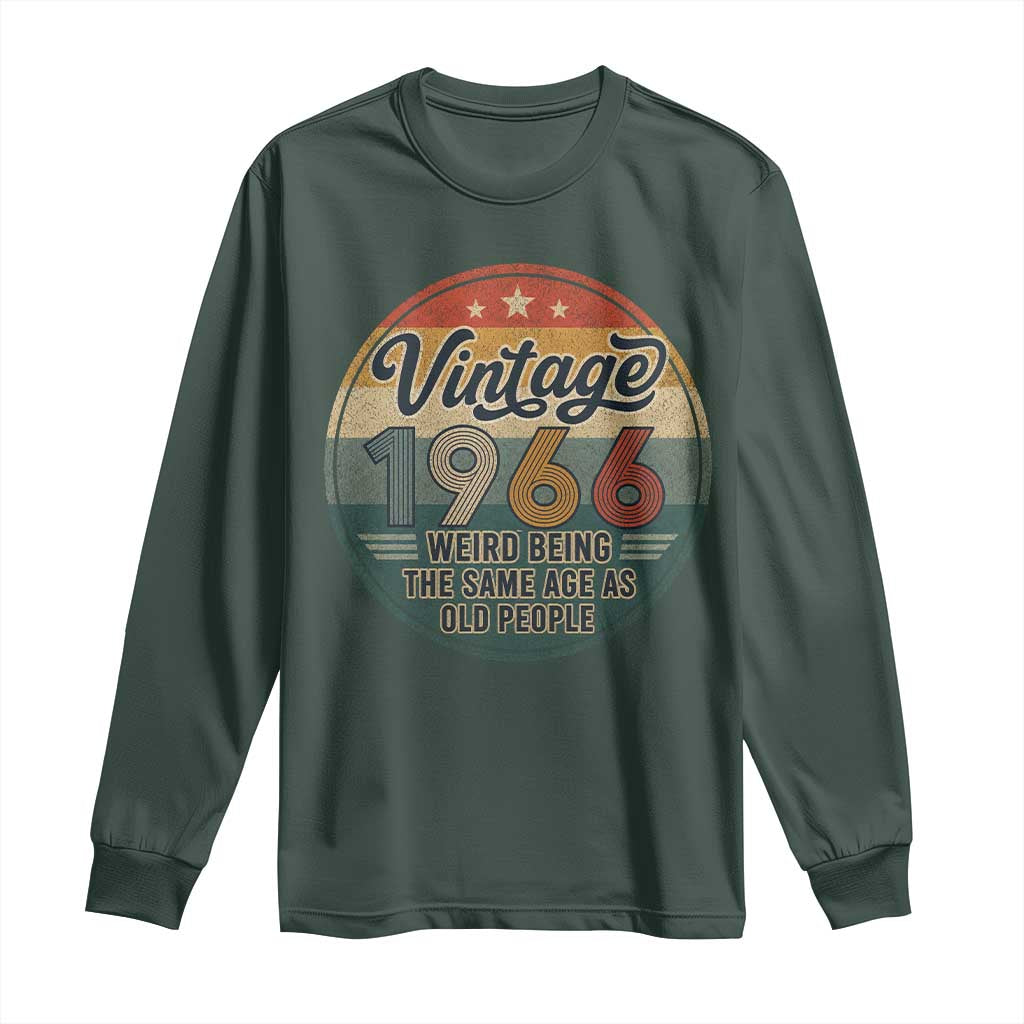 Vintage 1966 60th Birthday Long Sleeve Shirt 60 Year Old Gift Weird Being the Same Age as Old People
