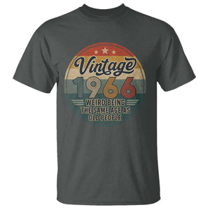 Vintage 1966 60th Birthday T Shirt 60 Year Old Gift Weird Being the Same Age as Old People