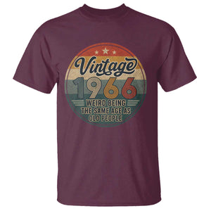 Vintage 1966 60th Birthday T Shirt 60 Year Old Gift Weird Being the Same Age as Old People