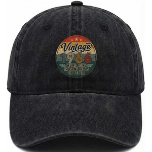 Vintage 1966 60th Birthday Washed Cotton Baseball Cap 60 Year Old Gift Weird Being the Same Age as Old People