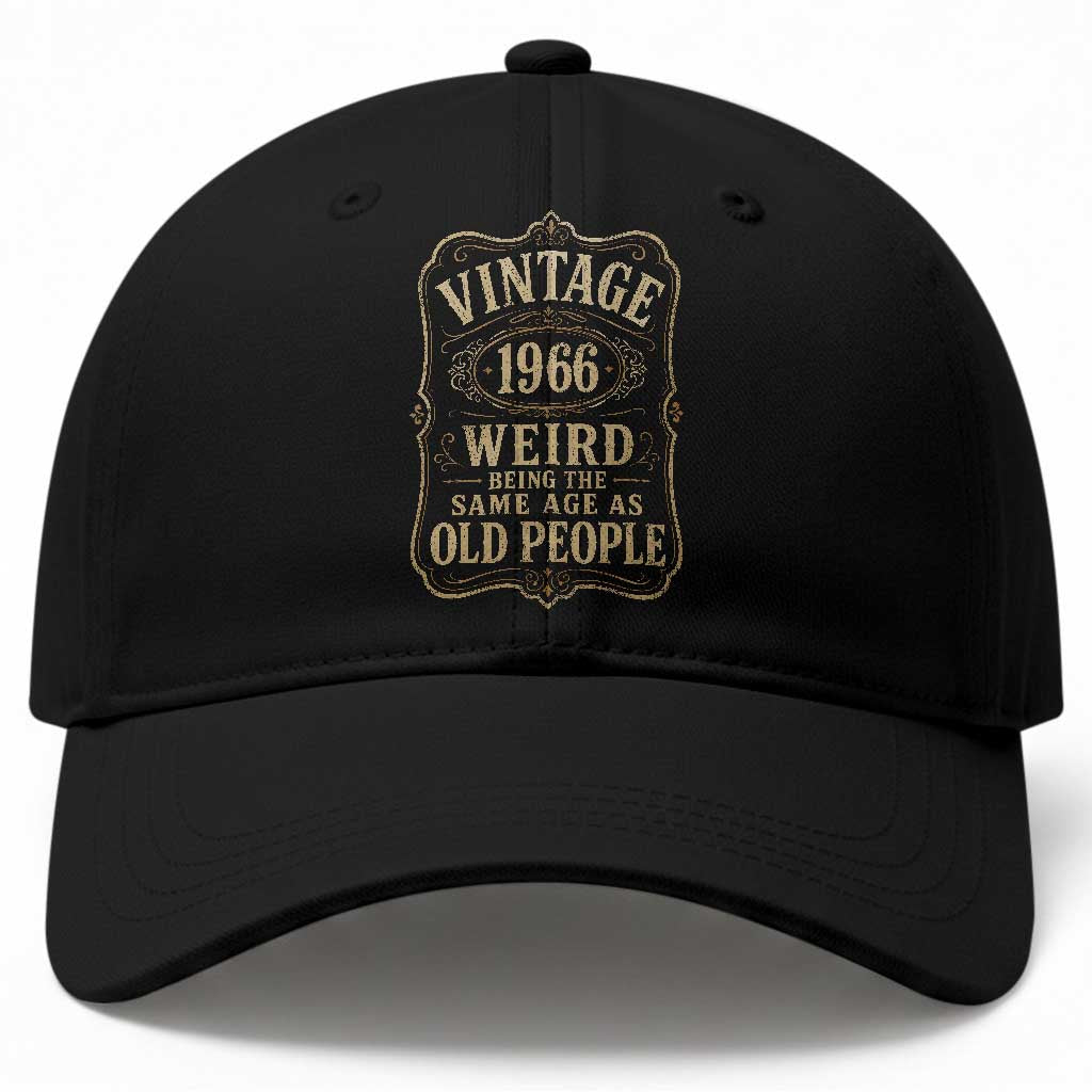 60th Birthday Baseball Cap Vintage 60yr 1966 60 Year Old Gift Weird Being the Same Age as Old People TS10 Print Your Wear