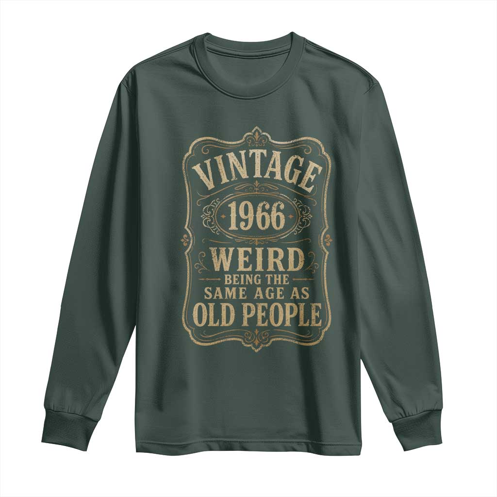 60th Birthday Long Sleeve Shirt Vintage 60yr 1966 60 Year Old Gift Weird Being the Same Age as Old People