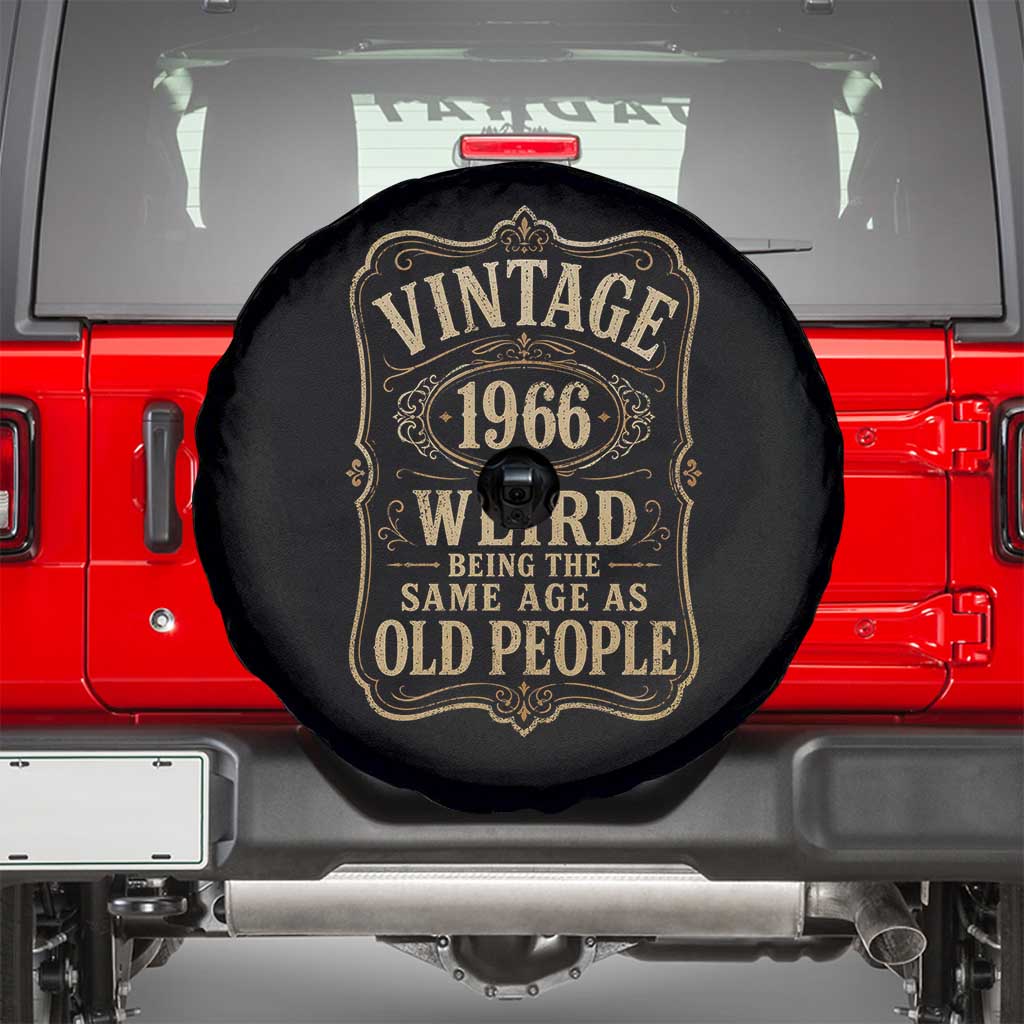 60th Birthday Spare Tire Cover Vintage 60yr 1966 60 Year Old Gift Weird Being the Same Age as Old People