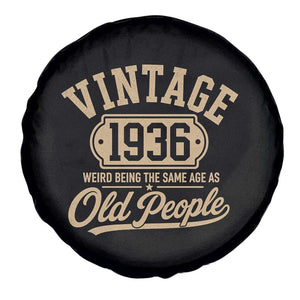 90th Birthday Spare Tire Cover Vintage 1936 90 Year Old Gift Weird Being the Same Age as Old People