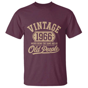 60th Birthday T Shirt Vintage 1966 60 Year Old Gift Weird Being the Same Age as Old People