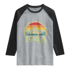 80th Birthday Raglan Shirt Vintage 1946 Weird Being the Same Age as Old People 80 Year Old Gift