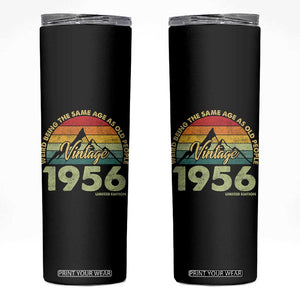 70th Birthday Skinny Tumbler Vintage 1956 Weird Being the Same Age as Old People 70 Year Old Gift
