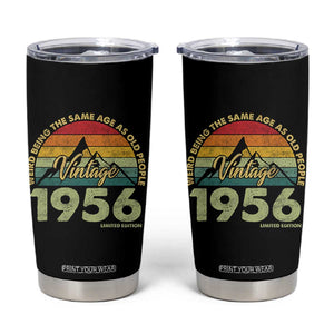 70th Birthday Tumbler Cup Vintage 1956 Weird Being the Same Age as Old People 70 Year Old Gift