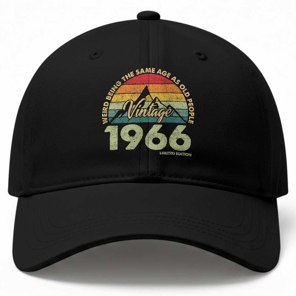 60th Birthday Baseball Cap Vintage 1966 Weird Being the Same Age as Old People 60 Year Old Gift TS10 Print Your Wear
