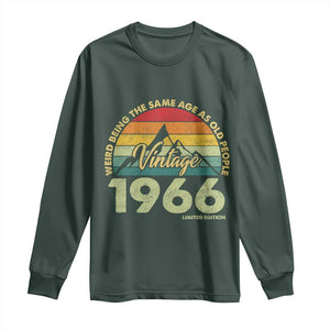 60th Birthday Long Sleeve Shirt Vintage 1966 Weird Being the Same Age as Old People 60 Year Old Gift