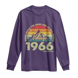 60th Birthday Long Sleeve Shirt Vintage 1966 Weird Being the Same Age as Old People 60 Year Old Gift