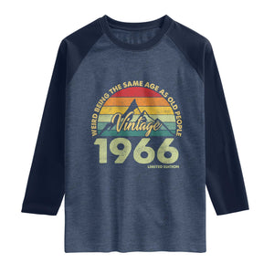 60th Birthday Raglan Shirt Vintage 1966 Weird Being the Same Age as Old People 60 Year Old Gift