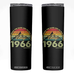 60th Birthday Skinny Tumbler Vintage 1966 Weird Being the Same Age as Old People 60 Year Old Gift