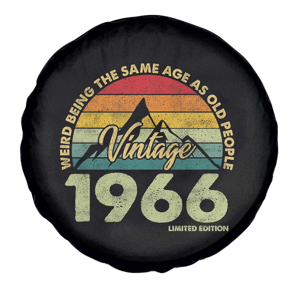 60th Birthday Spare Tire Cover Vintage 1966 Weird Being the Same Age as Old People 60 Year Old Gift