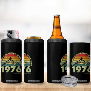 50th Birthday 4 in 1 Can Cooler Tumbler Vintage 1976 Weird Being the Same Age as Old People 50 Year Old Gift