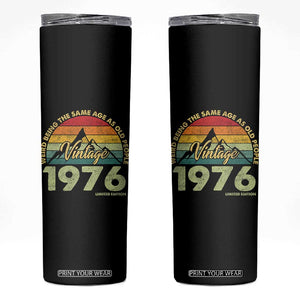 50th Birthday Skinny Tumbler Vintage 1976 Weird Being the Same Age as Old People 50 Year Old Gift