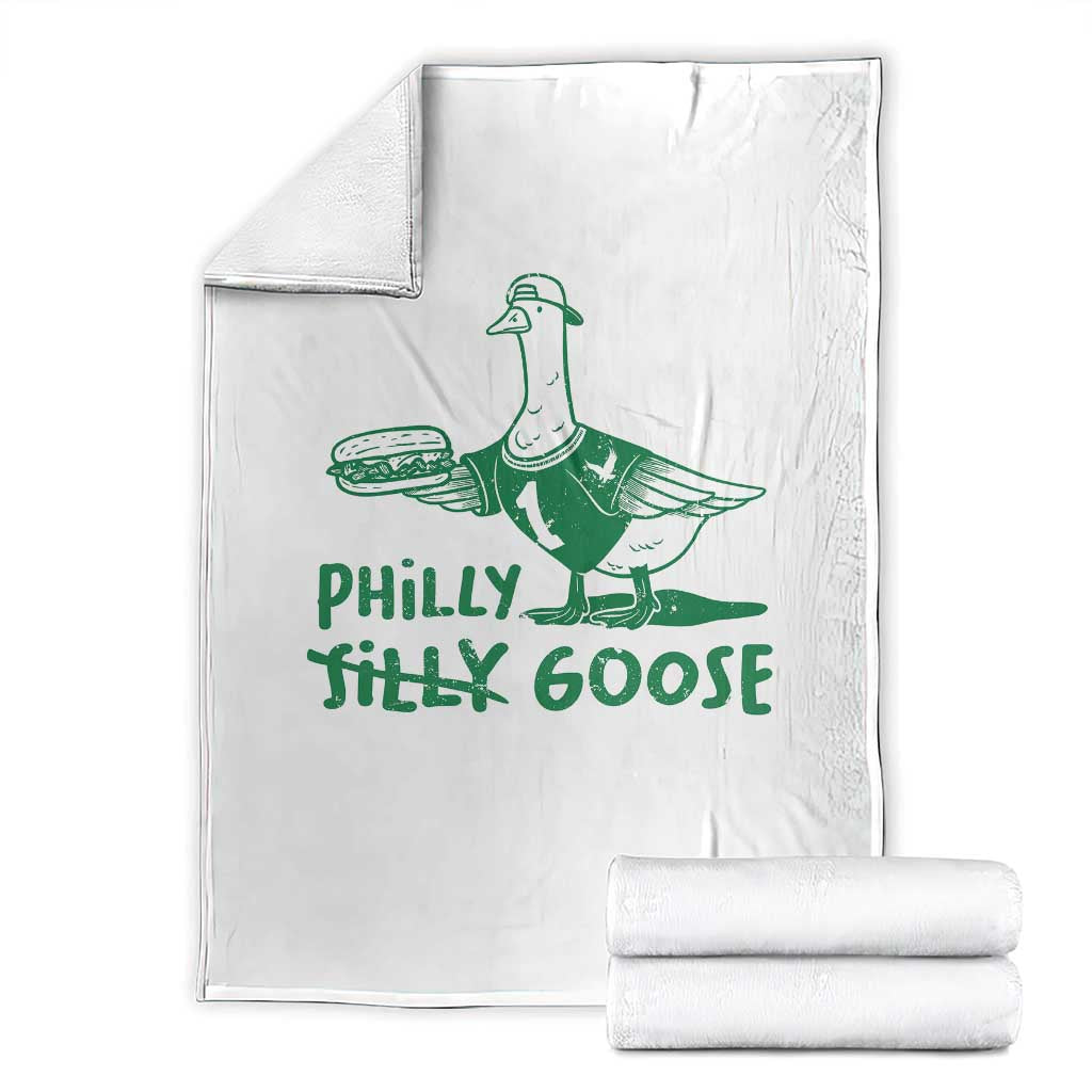 Philly Goose Throw Blanket Funny Philadelphia Fan Silly Gooses TS10 White Print Your Wear