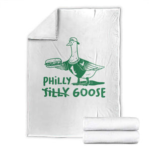 Philly Goose Throw Blanket Funny Philadelphia Fan Silly Gooses TS10 White Print Your Wear