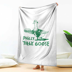 Philly Goose Throw Blanket Funny Philadelphia Fan Silly Gooses TS10 Print Your Wear
