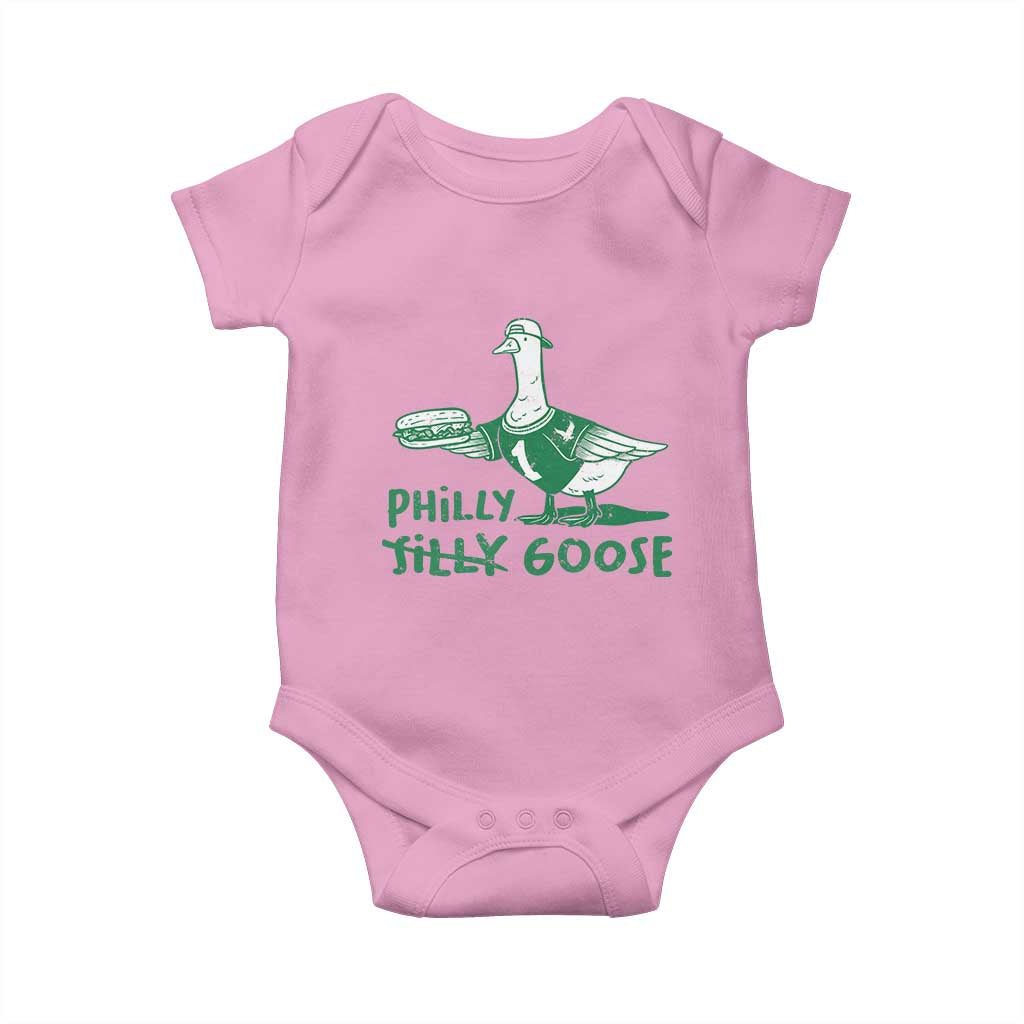 Philly Goose Baby Onesie Funny PFE Fan Silly Gooses TS10 Light Pink Print Your Wear