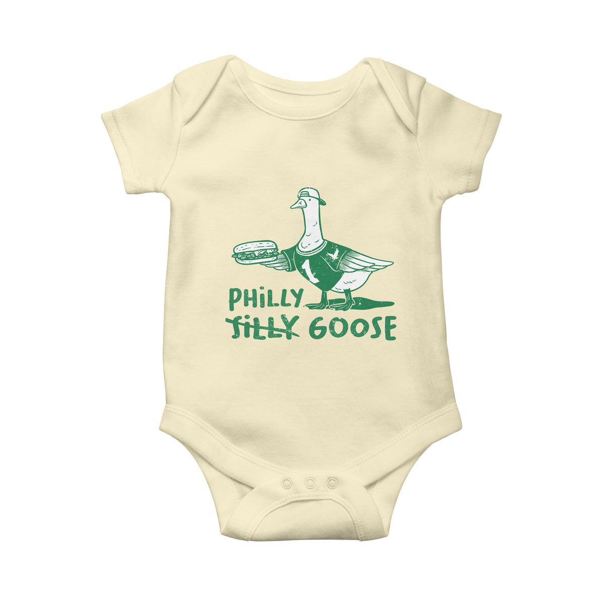 Philly Goose Baby Onesie Funny PFE Fan Silly Gooses TS10 Natural Print Your Wear