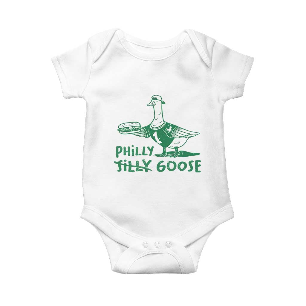 Philly Goose Baby Onesie Funny Philadelphia Fan Silly Gooses TS10 White Print Your Wear