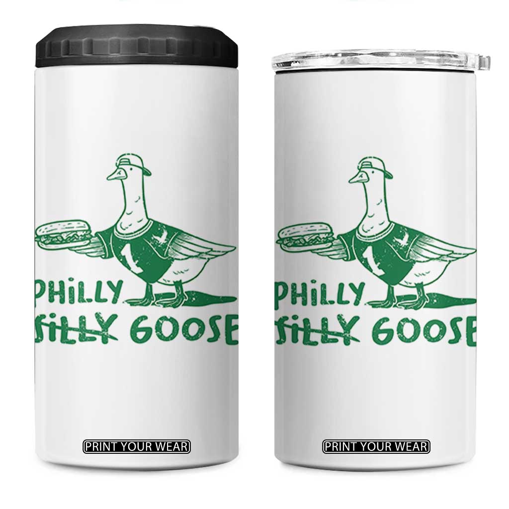 Philly Goose 4 in 1 Can Cooler Tumbler Funny PFE Fan Silly Gooses TS10 One Size: 16 oz White Print Your Wear