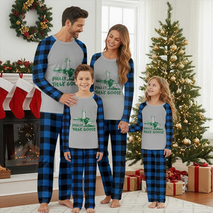 Philly Goose Plaid Pajama Set Funny Philadelphia Fan Silly Gooses TS10 Blue Plaid Print Your Wear
