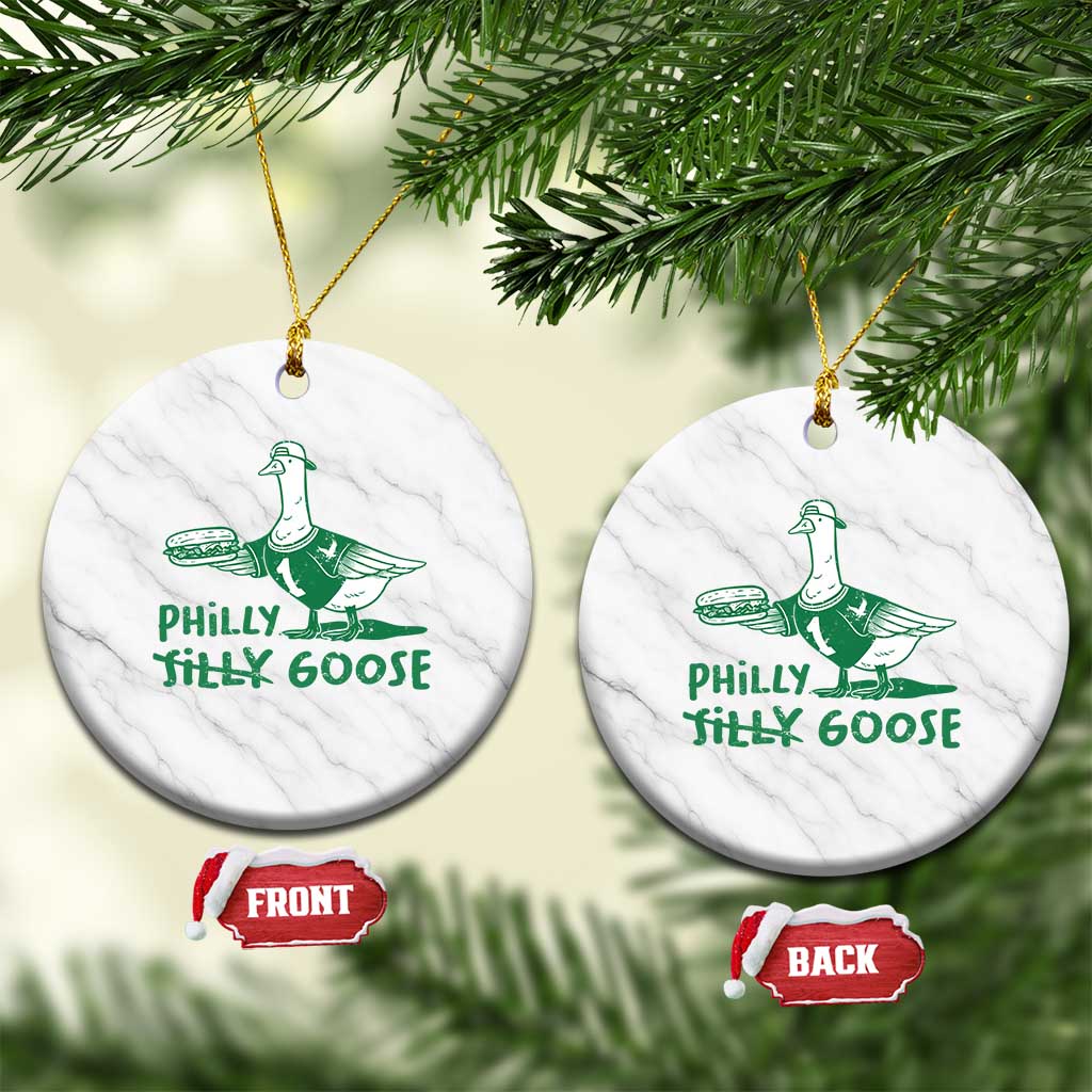 Philly Goose Ceramic Ornament Funny Philadelphia Fan Silly Gooses TS10 1pc White Marble Print Your Wear