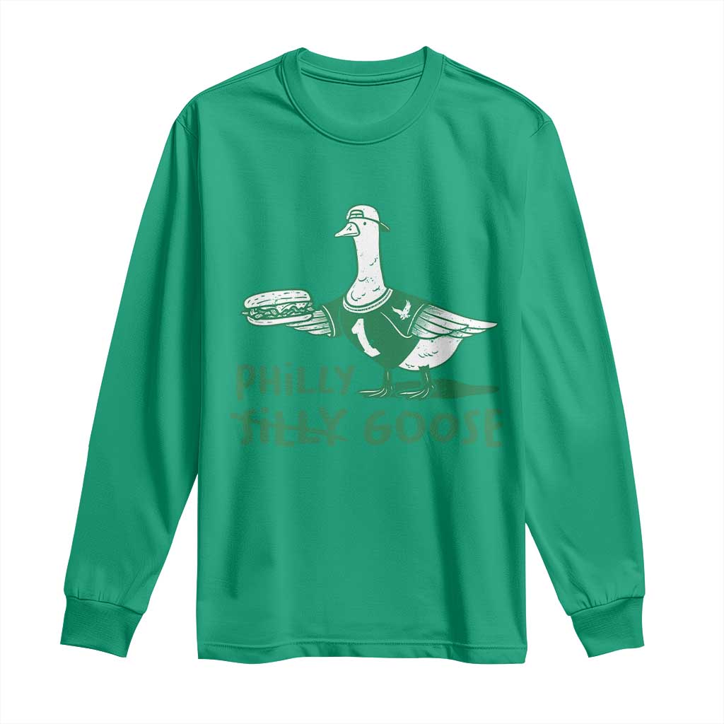 Philly Goose Long Sleeve Shirt Funny PFE Fan Silly Gooses TS10 Irish Green Print Your Wear