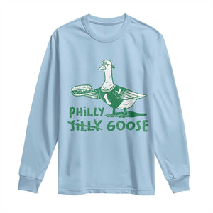 Philly Goose Long Sleeve Shirt Funny Philadelphia Fan Silly Gooses TS10 Light Blue Print Your Wear