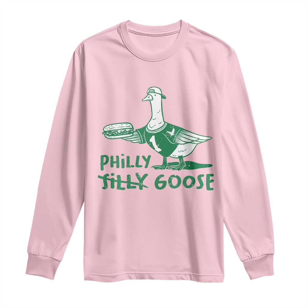 Philly Goose Long Sleeve Shirt Funny PFE Fan Silly Gooses TS10 Light Pink Print Your Wear