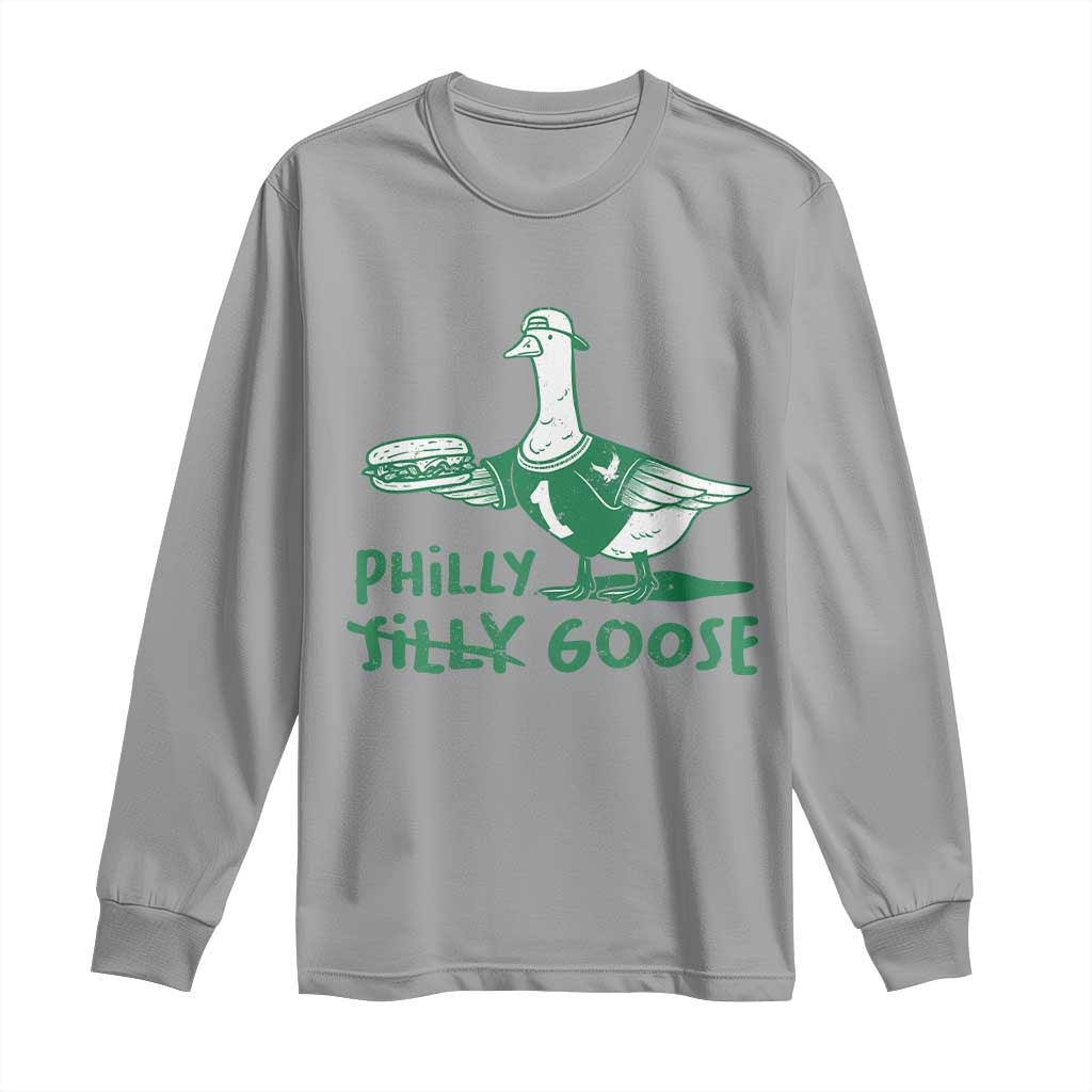 Philly Goose Long Sleeve Shirt Funny PFE Fan Silly Gooses TS10 Sport Gray Print Your Wear