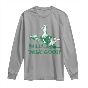 Philly Goose Long Sleeve Shirt Funny Philadelphia Fan Silly Gooses TS10 Sport Gray Print Your Wear