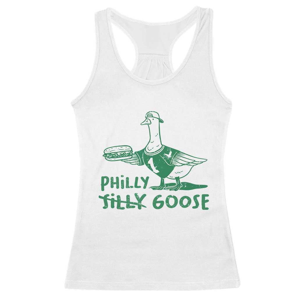 Philly Goose Racerback Tank Top Funny Philadelphia Fan Silly Gooses TS10 White Print Your Wear