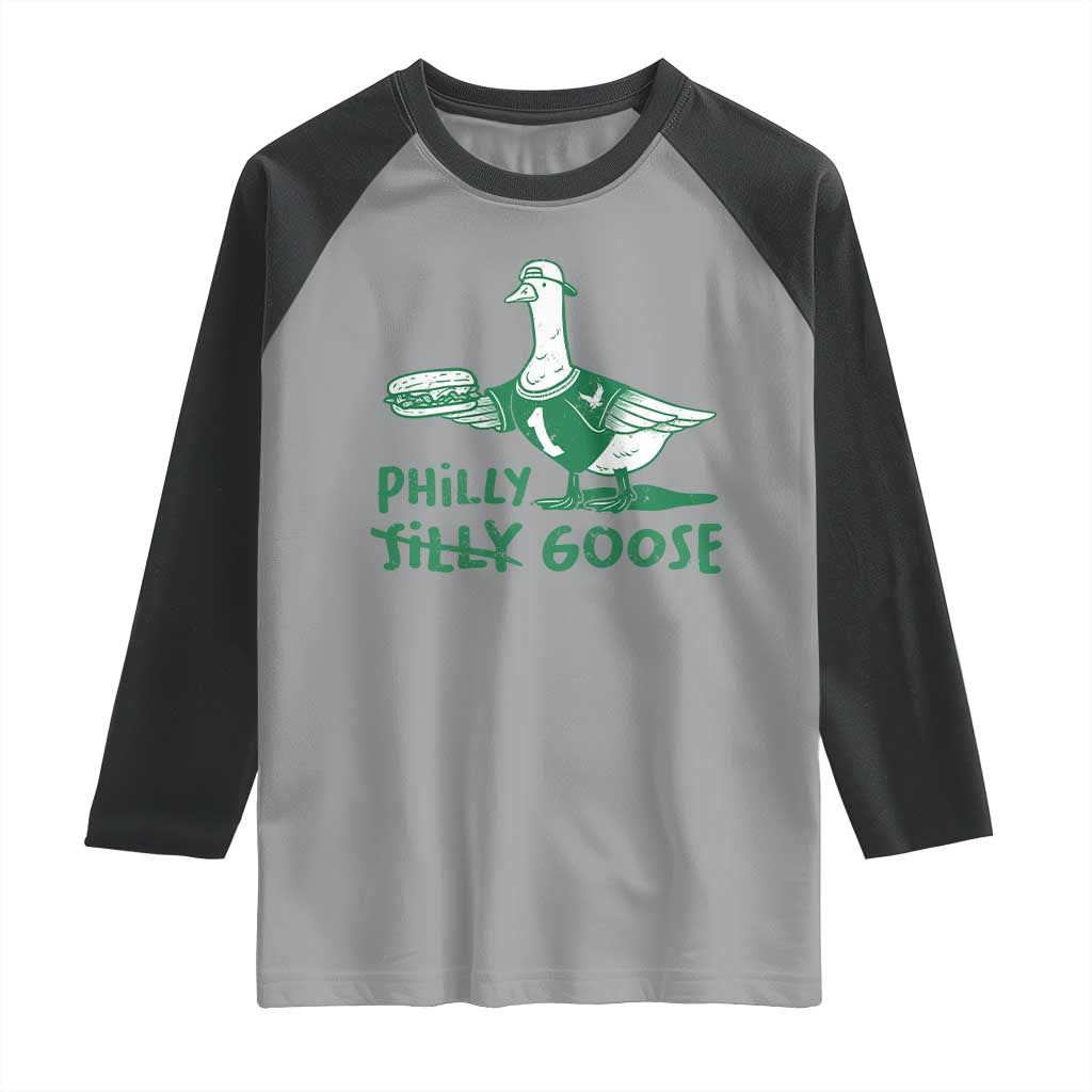 Philly Goose Raglan Shirt Funny PFE Fan Silly Gooses TS10 Sport Gray Black Print Your Wear