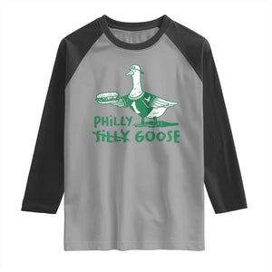 Philly Goose Raglan Shirt Funny Philadelphia Fan Silly Gooses TS10 Sport Gray Black Print Your Wear