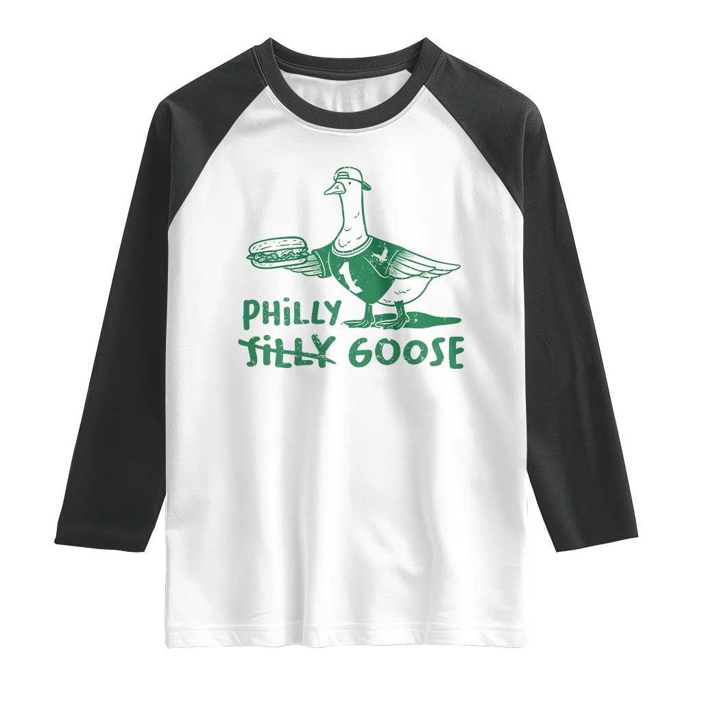 Philly Goose Raglan Shirt Funny Philadelphia Fan Silly Gooses TS10 White Black Print Your Wear