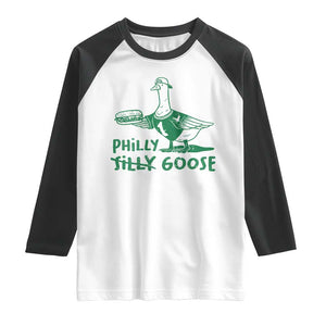 Philly Goose Raglan Shirt Funny Philadelphia Fan Silly Gooses TS10 White Black Print Your Wear