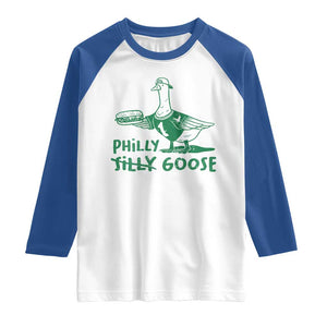 Philly Goose Raglan Shirt Funny Philadelphia Fan Silly Gooses TS10 White Royal Print Your Wear