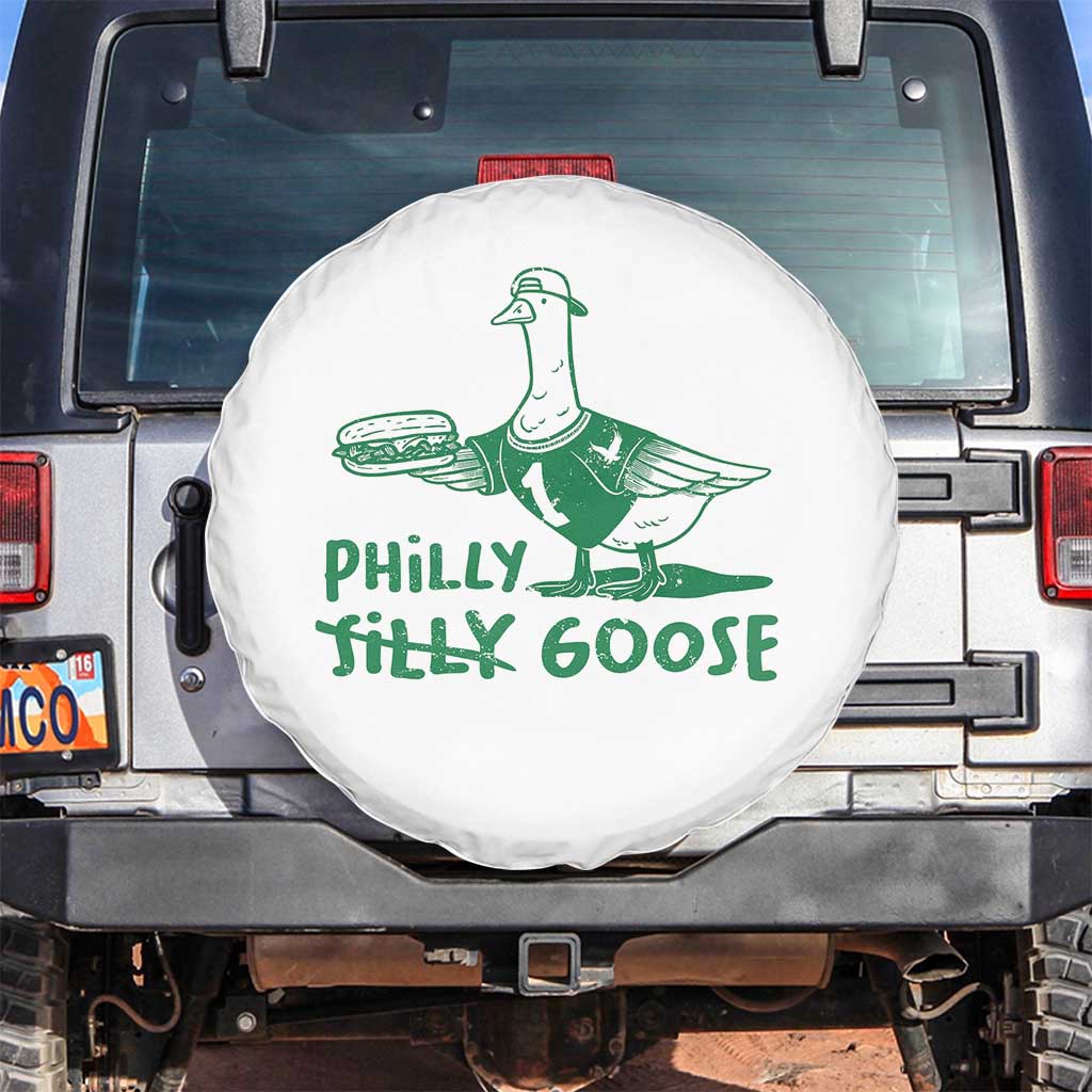 Philly Goose Spare Tire Cover Funny PFE Fan Silly Gooses TS10 No hole White Print Your Wear