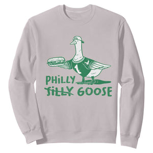 Philly Goose Sweatshirt Funny Philadelphia Fan Silly Gooses TS10 Ice Gray Print Your Wear