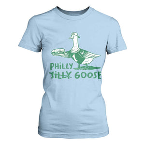 Philly Goose T Shirt For Women Funny Philadelphia Fan Silly Gooses TS10 Light Blue Print Your Wear