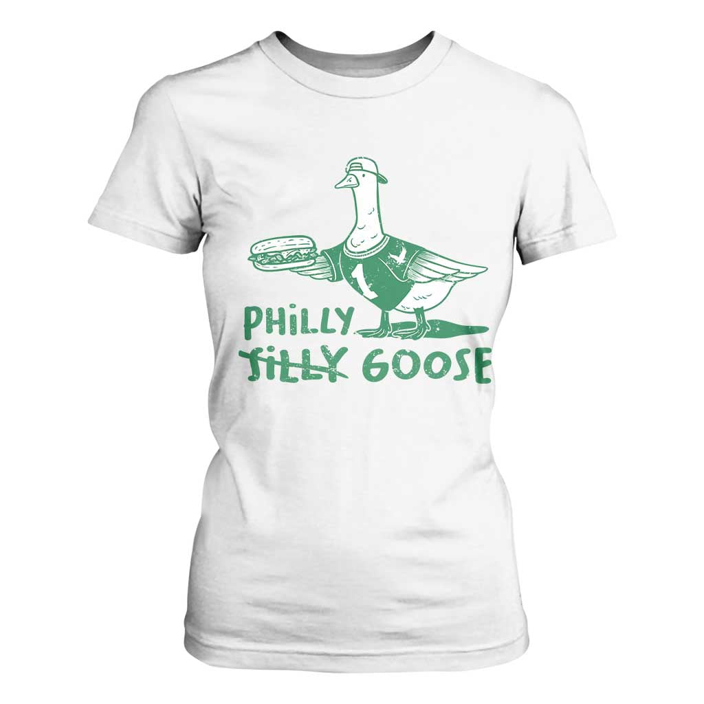 Philly Goose T Shirt For Women Funny Philadelphia Fan Silly Gooses TS10 White Print Your Wear